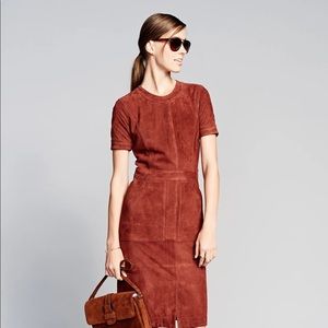 Banana Republic cognac color suede dress